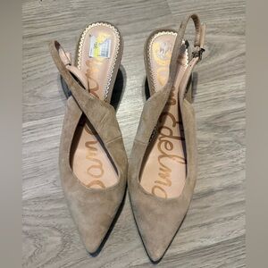 Sam Edelman Women's Tan Slingback Shoes